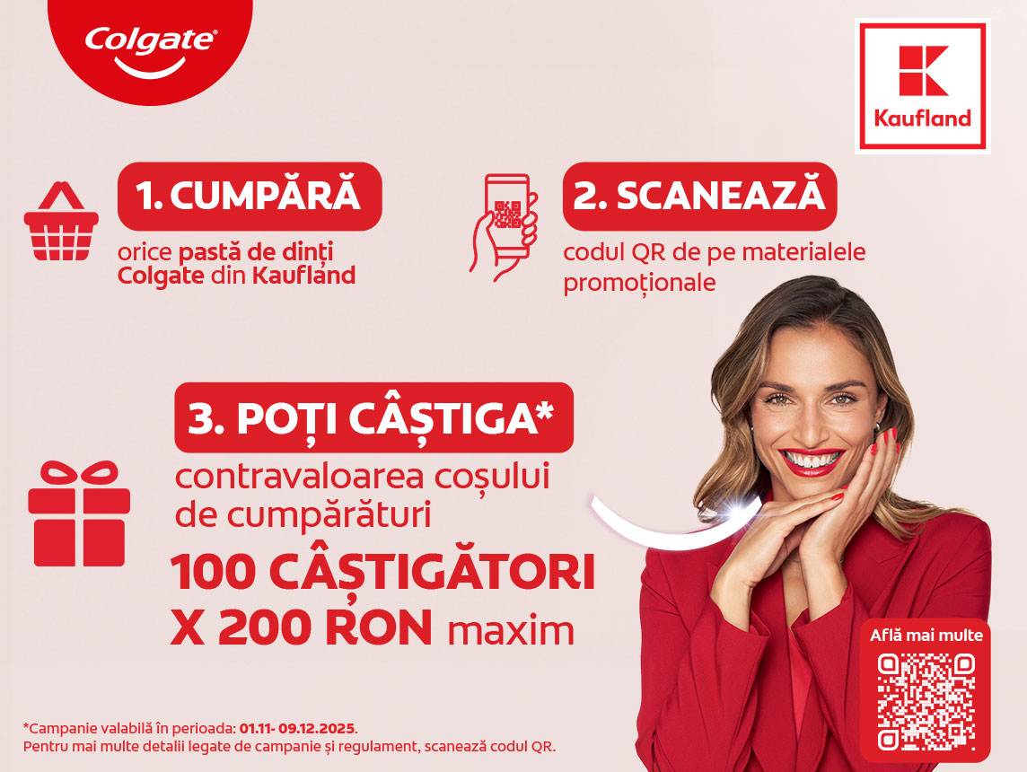 Concurs Colgate la Kaufland – Înscrie-te până la 9 decembrie 2025